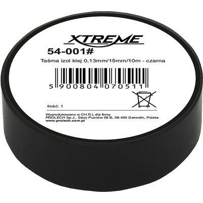 Xtreme Izolačná páska 15 mm x 0,13 mm x 10 m 54-001 čierna