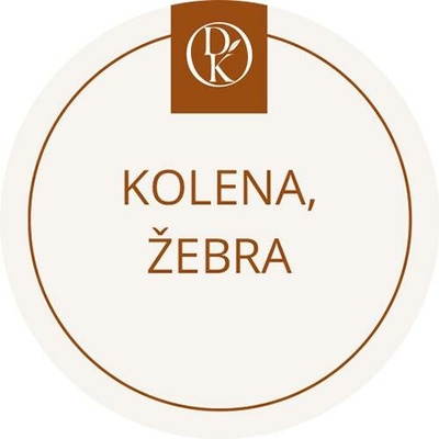 Davídkovo koření Etiketa Kolena žebra béžová průměr 4,5 cm 1 ks