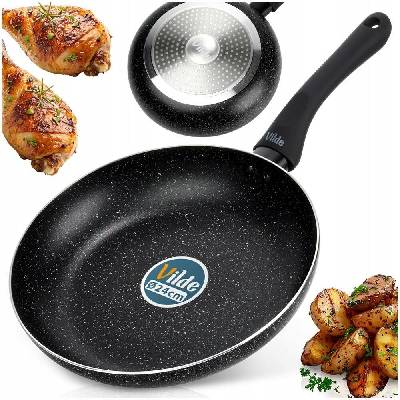 Vilde Black Tradiční pánev Line 24 cm granitová