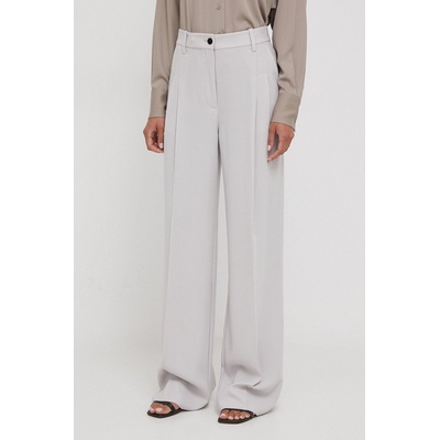 Calvin Klein Панталон Calvin Klein в сиво с широка каройка, висока талия K20K206774 (K20K206774)