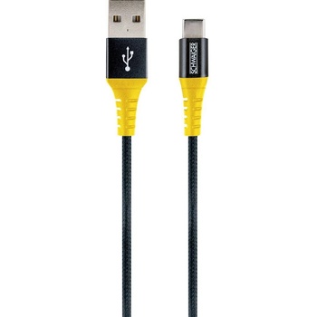 Schwaiger WKUC10 511 USB USB 2.0 USB-A zástrčka, USB-C ™ zástrčka, 1,2m, černo-žlutý
