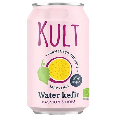 Kult Kefir Bio Vodní kefir s příchutí mučenky a chmelu 330 ml – Zboží Dáma