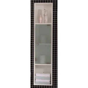 InterCeramic Pvc Колона за баня icp 725085 - бяла стенна колона с матова стъклена врата (icp 725085)