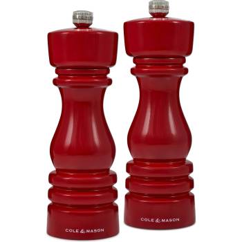 Cole & mason (Англия) Комплект мелнички за сол и пипер COLE & MASON LONDON - 18 см - цвят червен гланц (Cole & Mason H 233101)