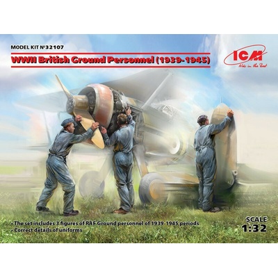 ICM WWII British Ground Personnel 1939-1945 3 figures 1:32