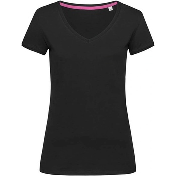 Stedman megan v-neck st9130 / Дамска тениска с v-образно деколте - черна m (st9130blom)