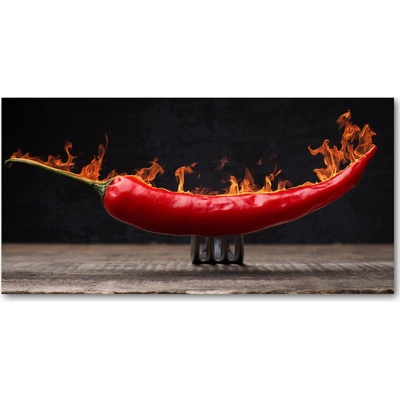 Foto obraz sklenený horizontálny chilli papričky 100x50 cm