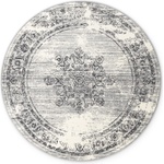 Hanse Home Сиво-кремав кръгъл килим ø 120 cm Gloria Lydia - Hanse Home (106254-120)
