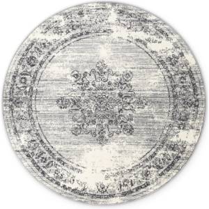 Hanse Home Сиво-кремав кръгъл килим ø 120 cm Gloria Lydia - Hanse Home (106254-120)