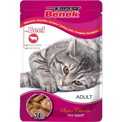 Super Benek Super Chunks 24 × 100 g hovädzie v omáčke