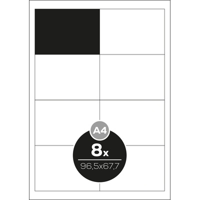 Altryal Etikety Top Stick bílé A4 96,5 x 67,7 mm 8 etiket 100 ks