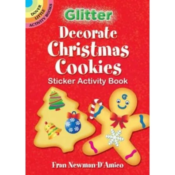 Image 1 of Glitter Decorate Christmas Cookies Sticker Activity Book | Fran Newman-D'Amico