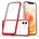 HQWear Прозрачен кейс 3в1 за iPhone 12 с гел рамка, червен (9145576242384)