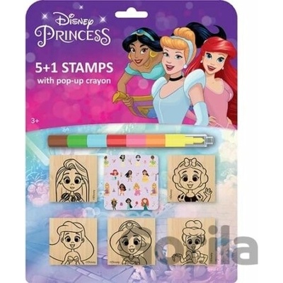 Pečiatky 5 + 1 s voskovkou Disney Princezné