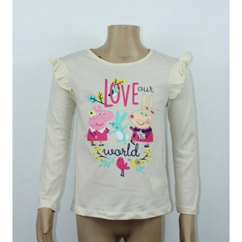 Image 1 of Setino Тениска с дълъг ръкав за момичета Пепа Пиг, кремава Размер - деца: 116