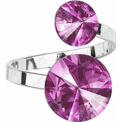 Swarovski Elements Rivoli vlepený krystal Prsten růžový 35050.1 Fuchsia