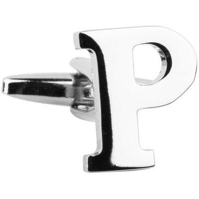 Bubibubi manžetový knoflíček stříbrné písmeno P – Zboží Dáma