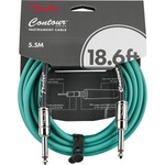 Fender Инструментален кабел жак-жак Fender Contour Series green 5.5 метра