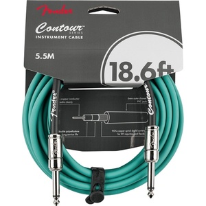 Fender Инструментален кабел жак-жак Fender Contour Series green 5.5 метра