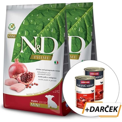 N&D PRIME Puppy mini & Medium Chicken & Pomegranate 2 x 7 kg