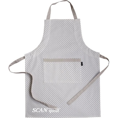 SCANquilt zástěra Dekoro drobné káro bílobéžová