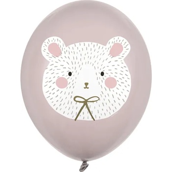 Image 1 of PartyDeco Латексов балон - Полярна мечка топло сив