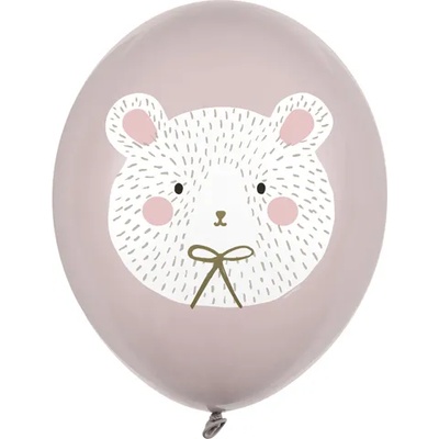 PartyDeco Латексов балон - Полярна мечка топло сив