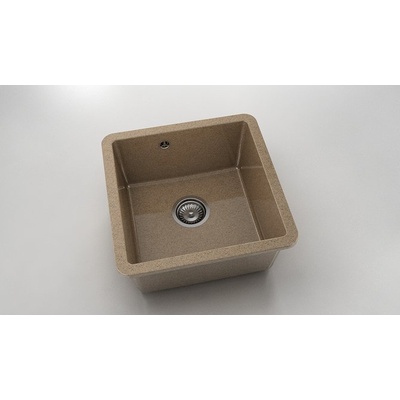 FAT Мивка за долно вграждане Vanguard 222, Granicite, 810 Cinnamon, с включен сифон