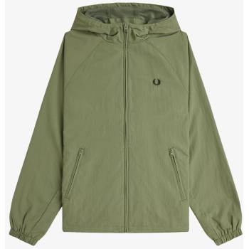 Fred Perry Men's Taslan Hooded Shell Rain Anorak - Olive Mint X88
