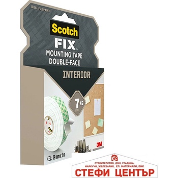 Image 1 of Paolo Двойнолепящо тиксо 3M Scotch FIX 19мм х 5м до 7кг Интериор (29125)