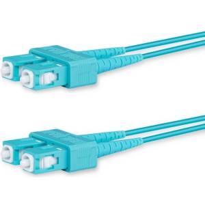 Conneu SC-SC дуплексна пач корда, мултимод OM3, 3 мм. , аква, Conneu (25 м) (CNFJ-SCSCOM3DAQ3mm-25)