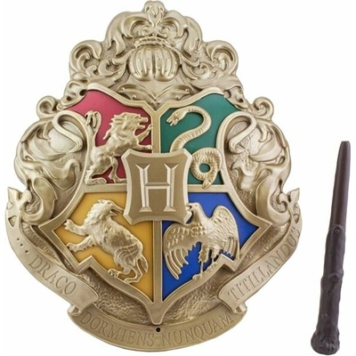 Stolová dekoratívna lampa s ovládačom Harry Potter: Erb Bradavic a magická palička - Harry Potter