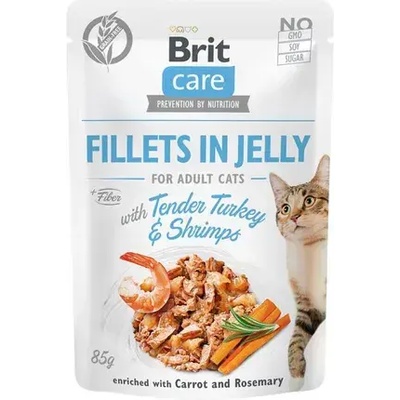 Brit Care Cat Pouch Tender Turkey & Shrimps пауч за котки с пуешко филе и скариди в желе 85gr
