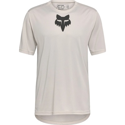 FOX Racing Мъжка фланелка с къс ръкав за колоездене Fox racing Ranger S/S Jersey Fox Head Cycling jersey - Vintage White - размер M (056-3672-0912)