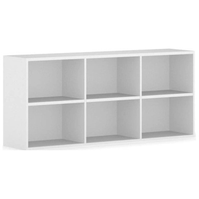 Knižnica INTEGRO policová vyššia, 835x1750x400 mm, 6 políc, biela