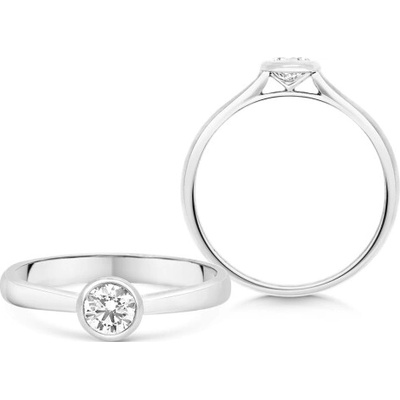 Sofia Diamonds zlatý zásnubní prsten s laboratorním diamantem DE VS+ LABGRG110675WG