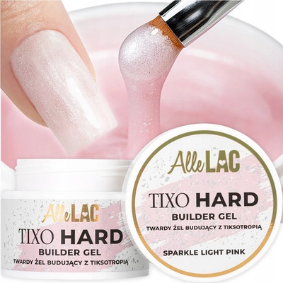 AlleLac stavební gel na prodlužování nehtů Hard Builder Light pink 45 g