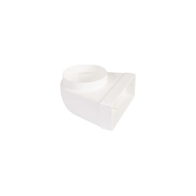 Dalap Plastová redukcia 90° z okrúhleho na hranaté potrubie 150 mm 204 x 60 mm