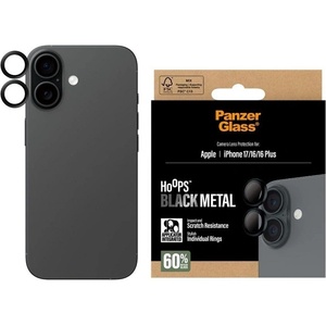 Panzer Протектор за камера PanzerGlass - Hoops, iPhone 17/16/16 Plus, Black Metal (5715685025679)