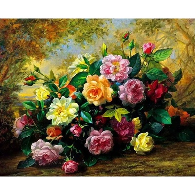 Norimpex - Puzzle Diamant painting: Abundance of flowers 30x40cm - 1 - 39 piese