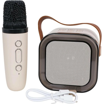 Karaoke set s bezdrátovým mikrofonem a přenosným Bluetooth reproduktorem s RGB
