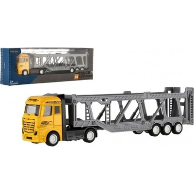 Teddies kamion přepravník plast 22cm na volný chod v krabičce 26x9x4cm