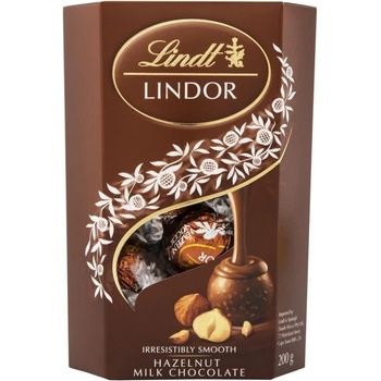 Lindt Lindor Hazelnut čokoládové bonbóny s lískovými oříšky 200 g