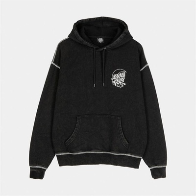 Santa Cruz mikina Santa Cruz Moon Dot Reflection Front Hood black acid wash 2025 dámská