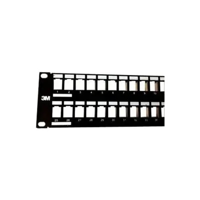 3M Пач панел 3m vol-ppca-f48k, 48 порта, 2u, матиран алуминий, празен (uu001622933)