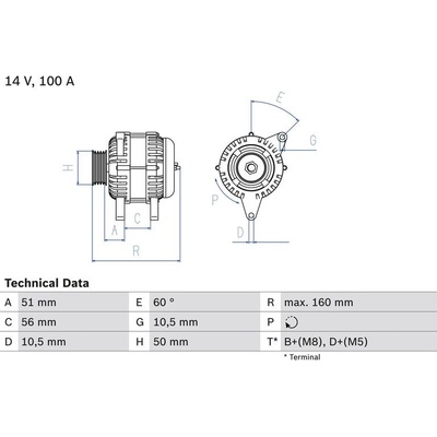 BOSCH 0 986 042 750 generátor (0986042750)
