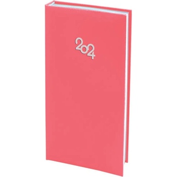 Бележник с дати 8 х 16 книговинил Пастел Червен (2011012-50-42102)