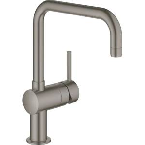 GROHE Кухненски смесител Grohe Minta с едноръкохватков механизъм, антрацит, четкано покритие, твърд графит (32488AL0)