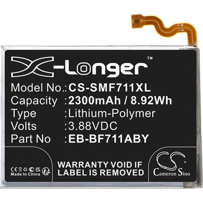 Cameron Sino Samsung Z Flip3 5G CAMERON SINO Li-Polymer батерия 3.88V/2300mAh, долна част, BLACK CS-SMF711XL (CS-SMF711XL)