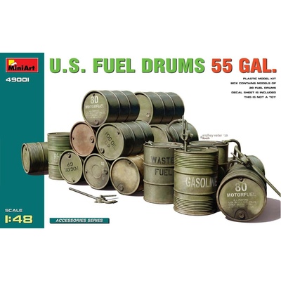 MiniArt U.S. Fuel Drums 55 Gal. 1:48